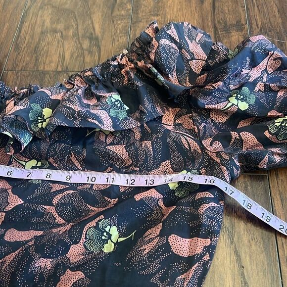 Ted Baker off-the-shoulder mini dress flower print all over with belt size 2 - Picture 5 of 7